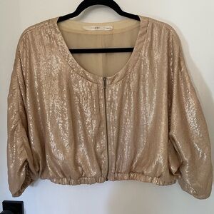 Gibson NORDSTROM Gold Cropped Jacket